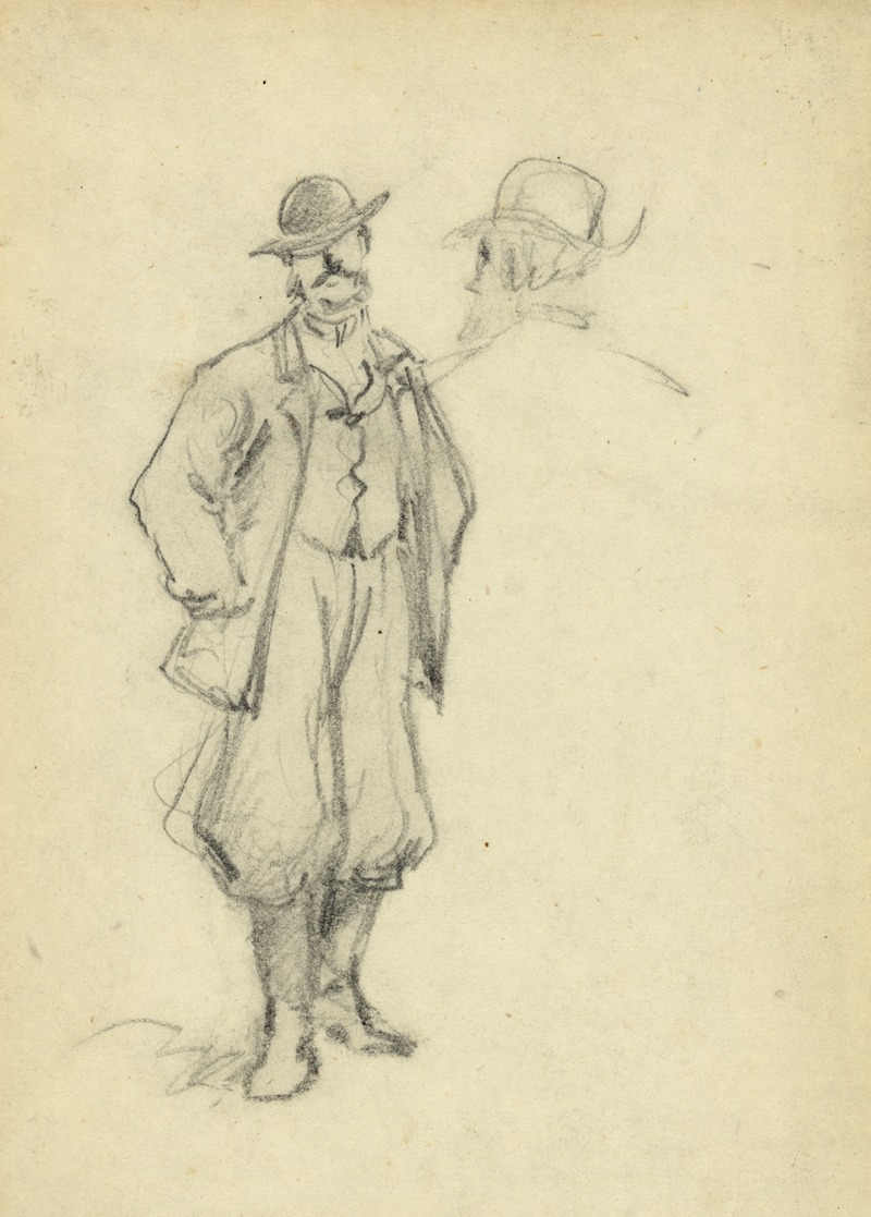 Alfred Rudolph Waud - Full length sketch of a civilian