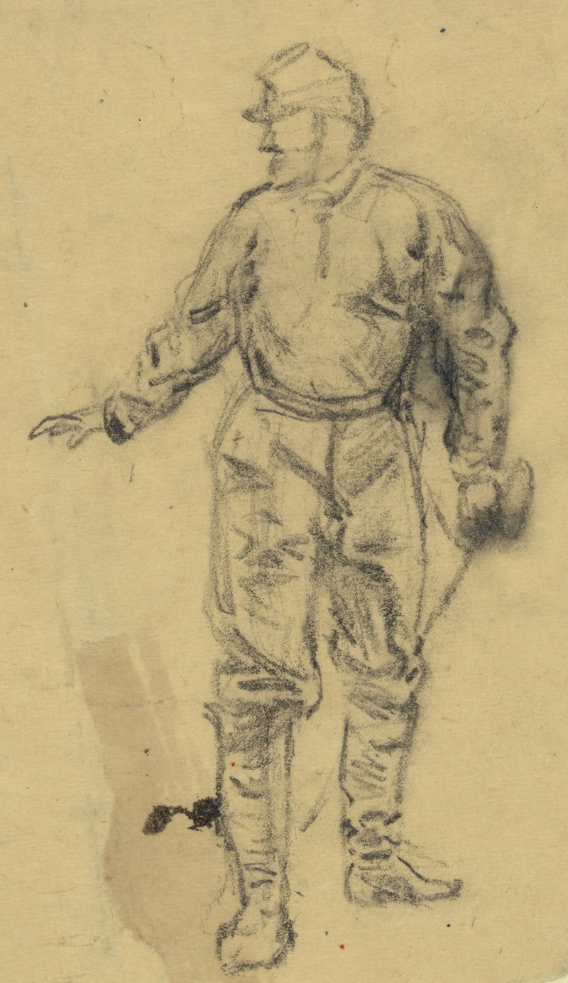 Alfred Rudolph Waud - Full length sketch of soldier