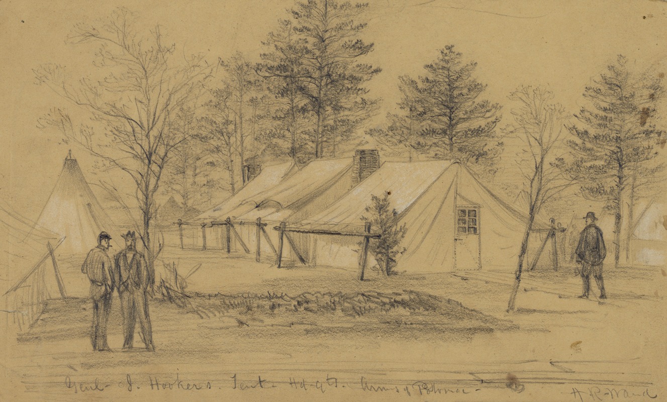 Alfred Rudolph Waud - Genl. J. Hooker’s. Tent Hdqts. Army of Potomac