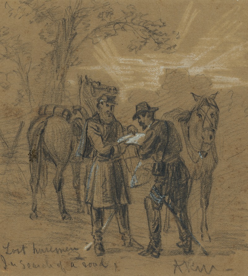 Alfred Rudolph Waud - Lost horsemen. In search of a road