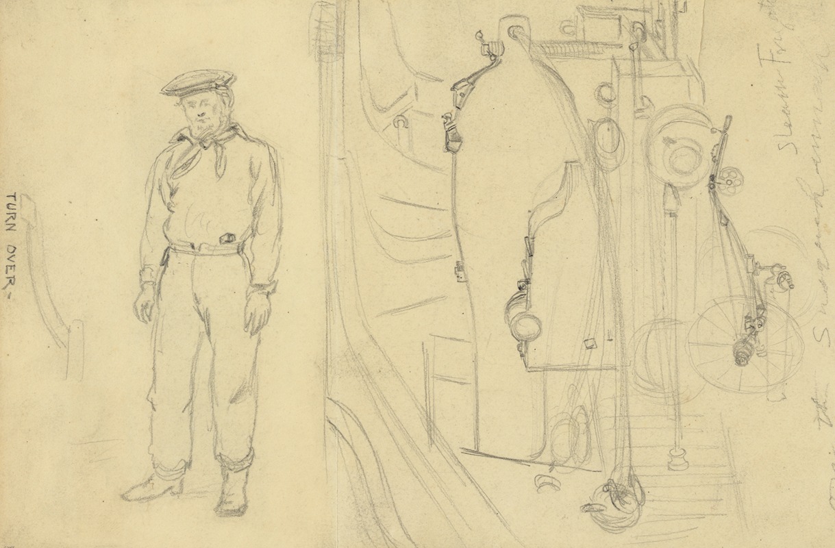 Alfred Rudolph Waud - On the Susquehannah steam frigate