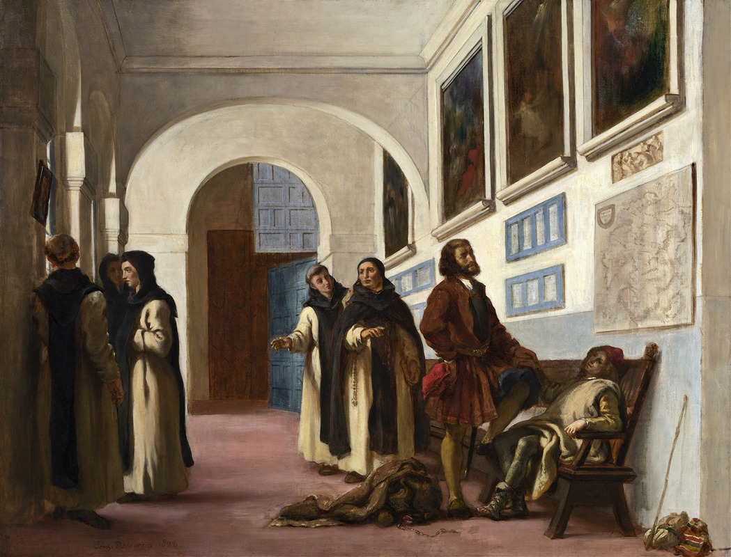 Eugène Delacroix - Christopher Columbus and His Son at La Rábida