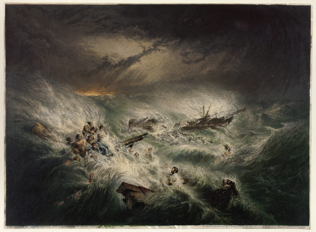 George Baxter - The Wreck of the Reliance (November 12, 1842)