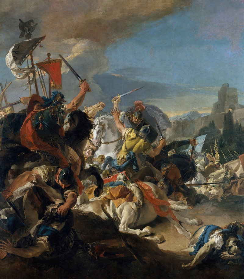 Giovanni Battista Tiepolo - The Battle of Vercellae