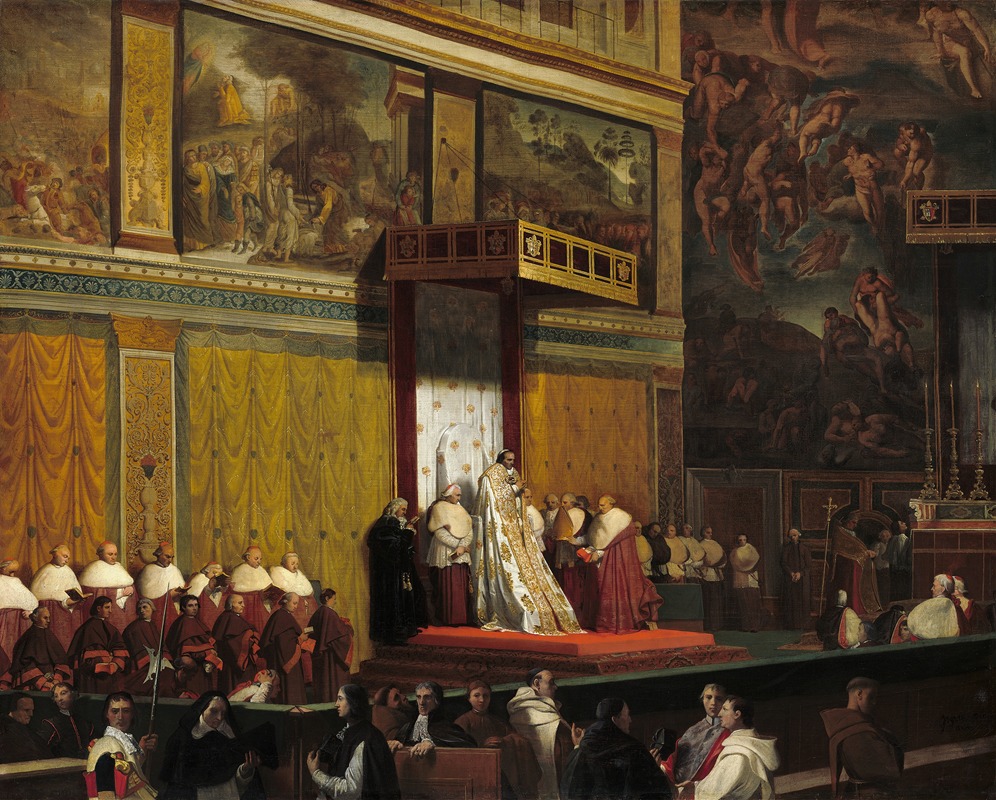 Jean Auguste Dominique Ingres - Pope Pius VII in the Sistine Chapel