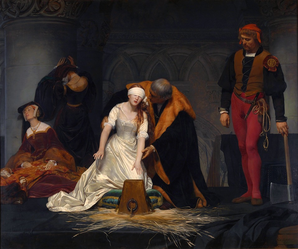 Paul Delaroche - The execution of Lady Jane Grey in the Tower of London in the year 1554