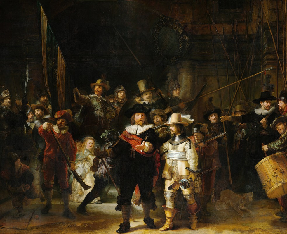 Rembrandt van Rijn - Night Watch, Militia Company of District II under the Command of Captain Frans Banninck Cocq