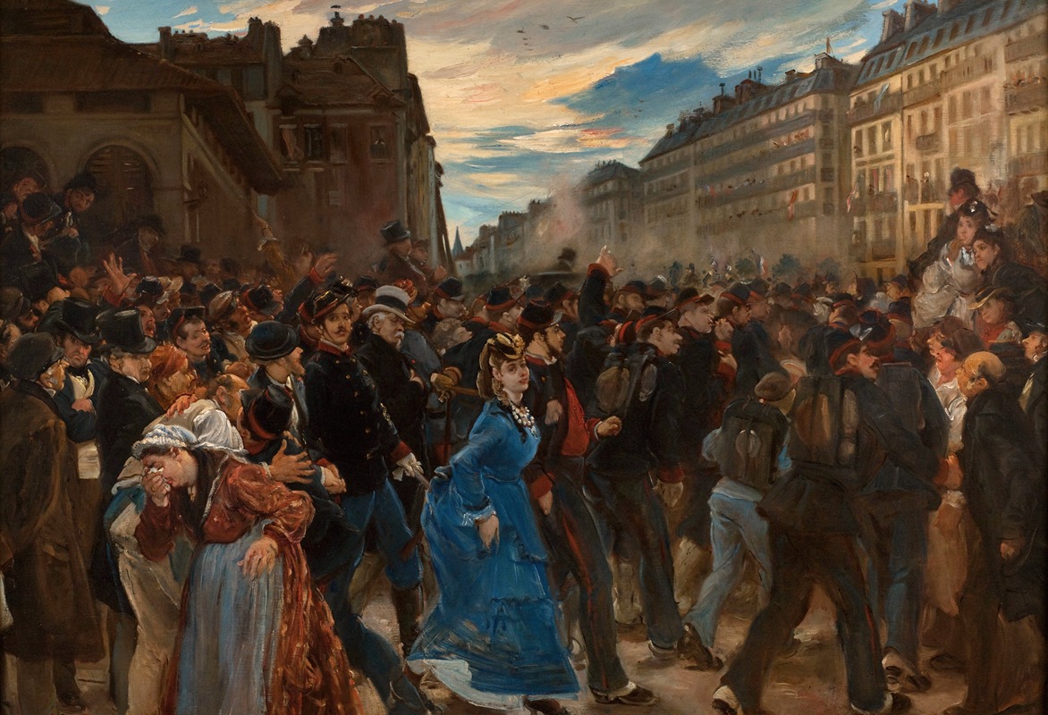 Alfred Dehodencq - The Departure Of Mobiles, In July 1870