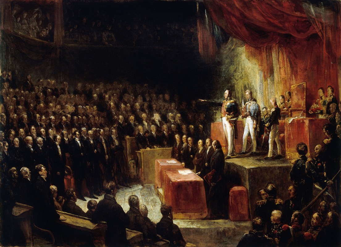 Ary Scheffer - Louis-Philippe Swearing In Before The Chambers, August 9, 1830