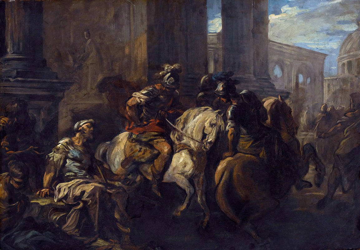 Charles-André van Loo - Belisarius Begging At The Gates Of Rome