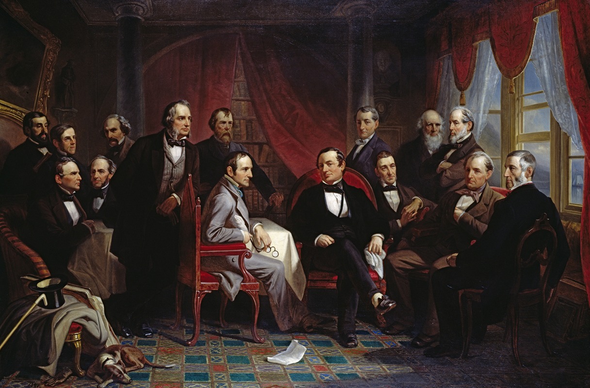 Christian Schussele - Washington Irving And His Literary Friends At Sunnyside