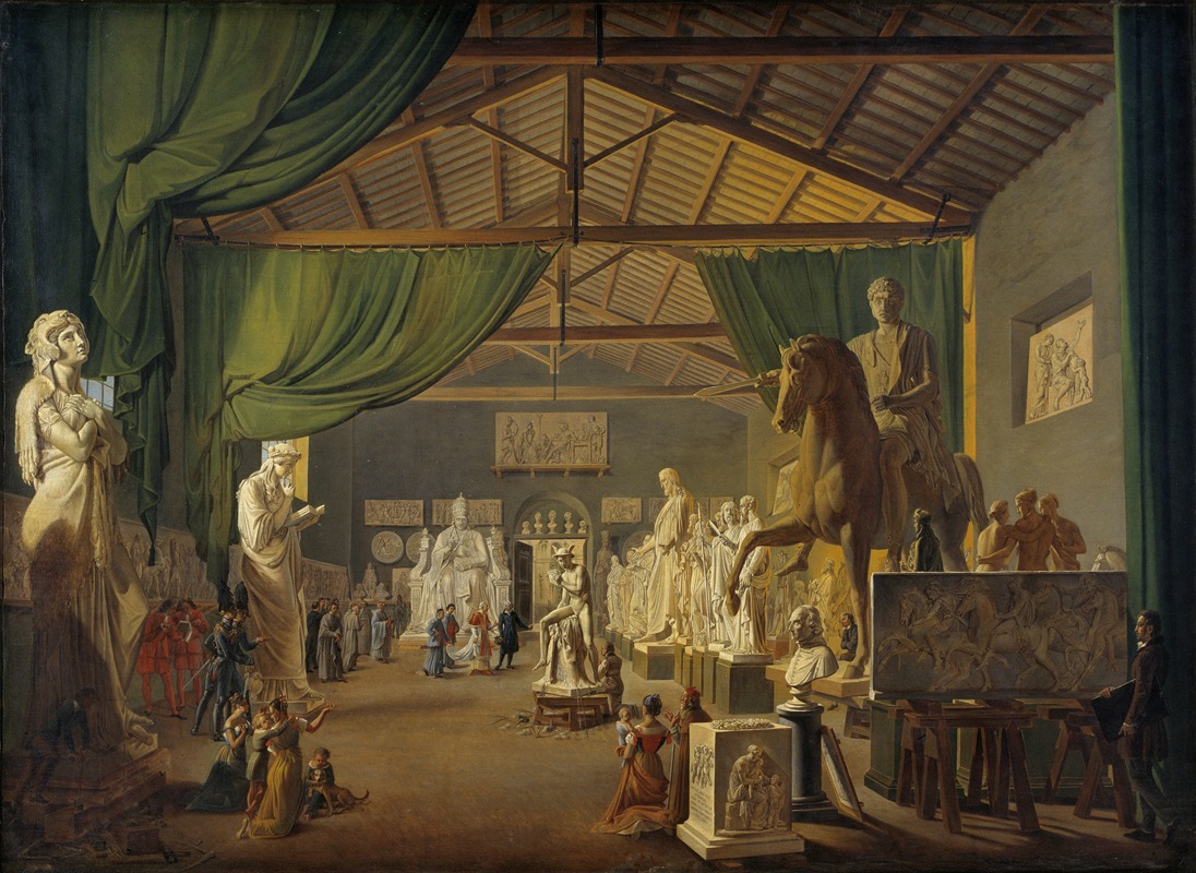Ditlev Martens - Pope Leo XII Visiting Thorvaldsen’s Studios In The Piazza Barberini, 18 October 1896