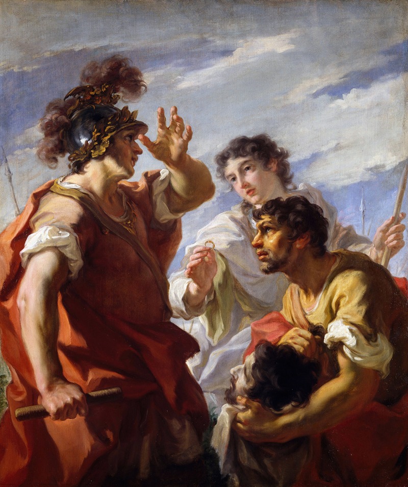 Giovanni Antonio Pellegrini - Caesar Before Alexandria