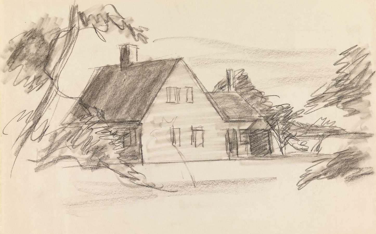 Edward Hopper - Study of a House and Yard