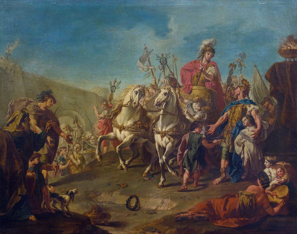 Giovanni Battista Pittoni - Alexander Triumphant In Babylon