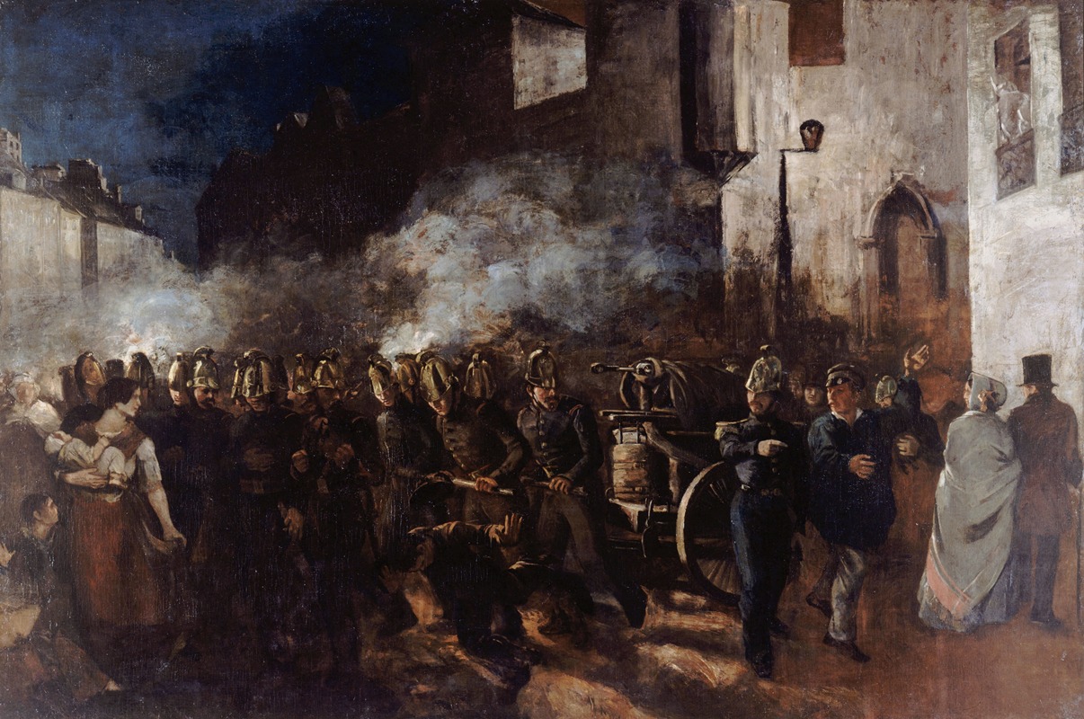 Gustave Courbet - Pompiers courant à un incendie