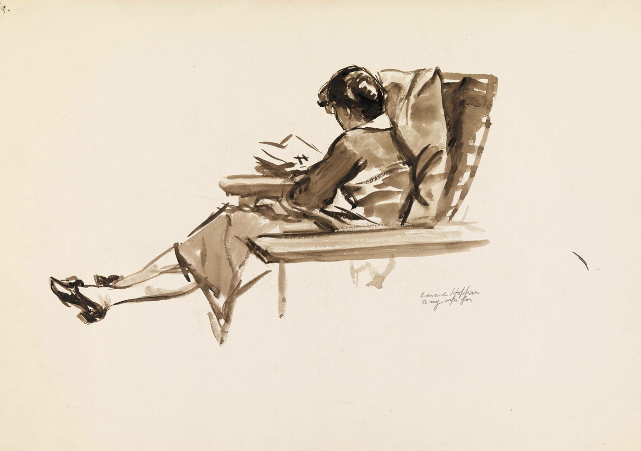 Edward Hopper - Study of Jo Hopper Seated and Reading