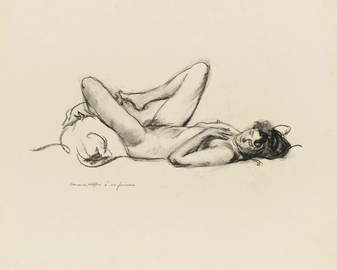 Edward Hopper - Study of Nude Jo Hopper, Reclining