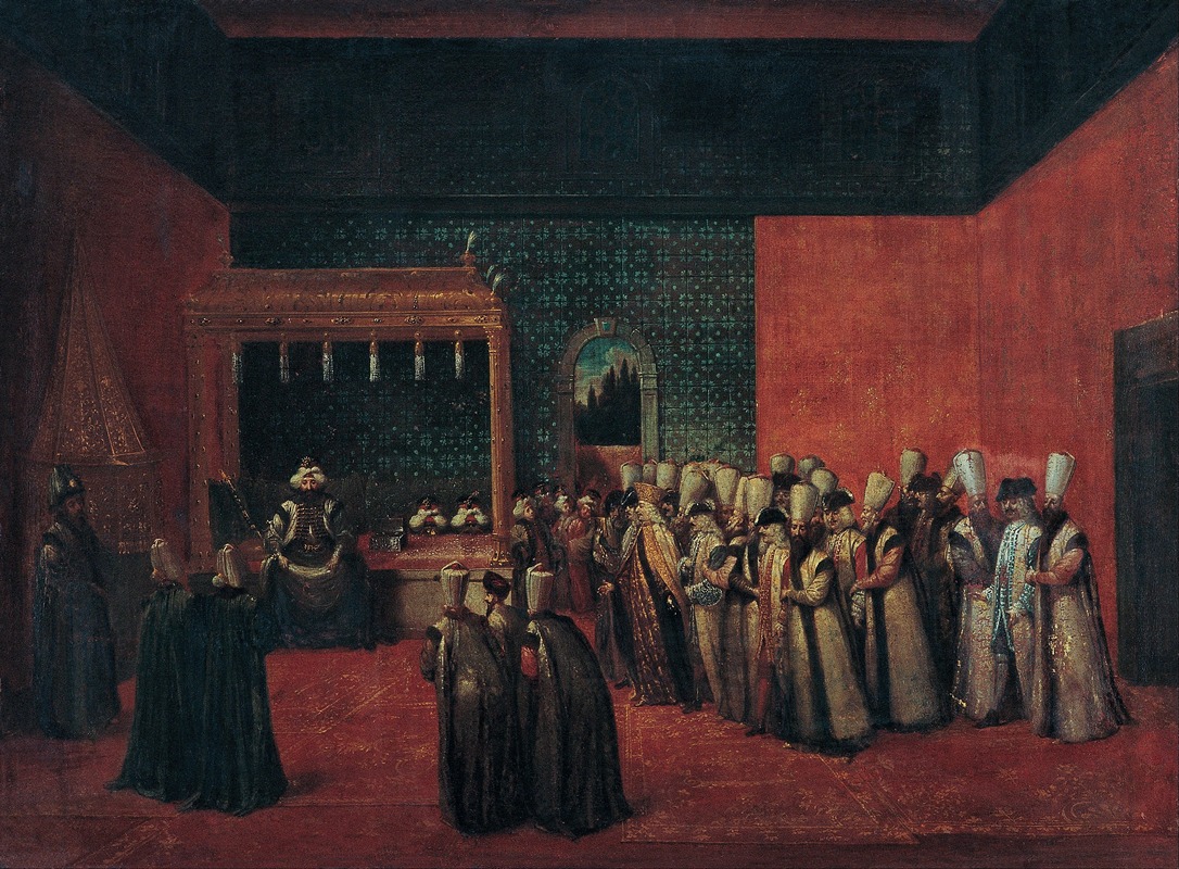 Jean Baptiste Vanmour - Sultan Ahmet III Receiving A European Ambassador