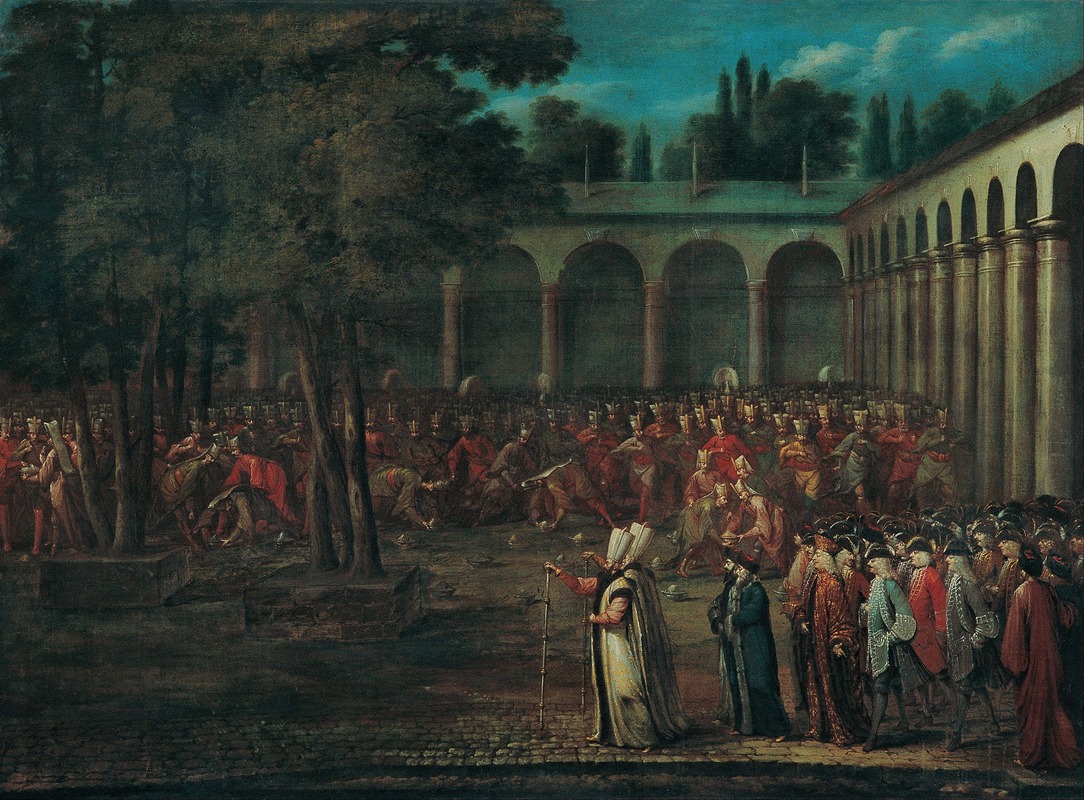 Jean Baptiste Vanmour - The Ambassadorial Delegation Passing Through The Second Courtyard Of The Topkapı Palace