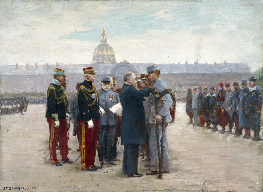 Joseph Félix Bouchor - Remise De Décorations Sur L’esplanade Des Invalides Par Le Président Poincaré, Le 17 Septembre 1915.
