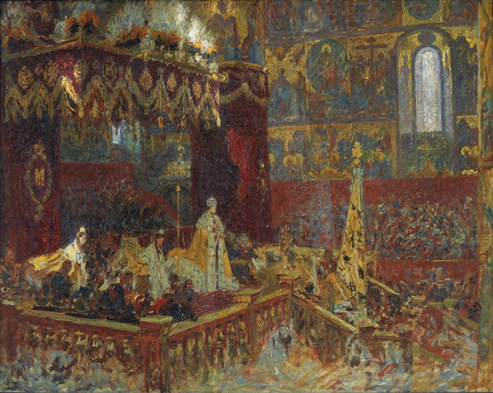 Laurits Tuxen - The Coronation Ceremony Of Tsar Nicolai II In Moscow.