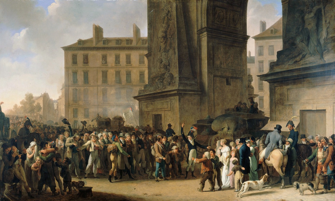Louis Léopold Boilly - Les Conscrits de 1807 Défilant Devant La Porte Saint-Denis
