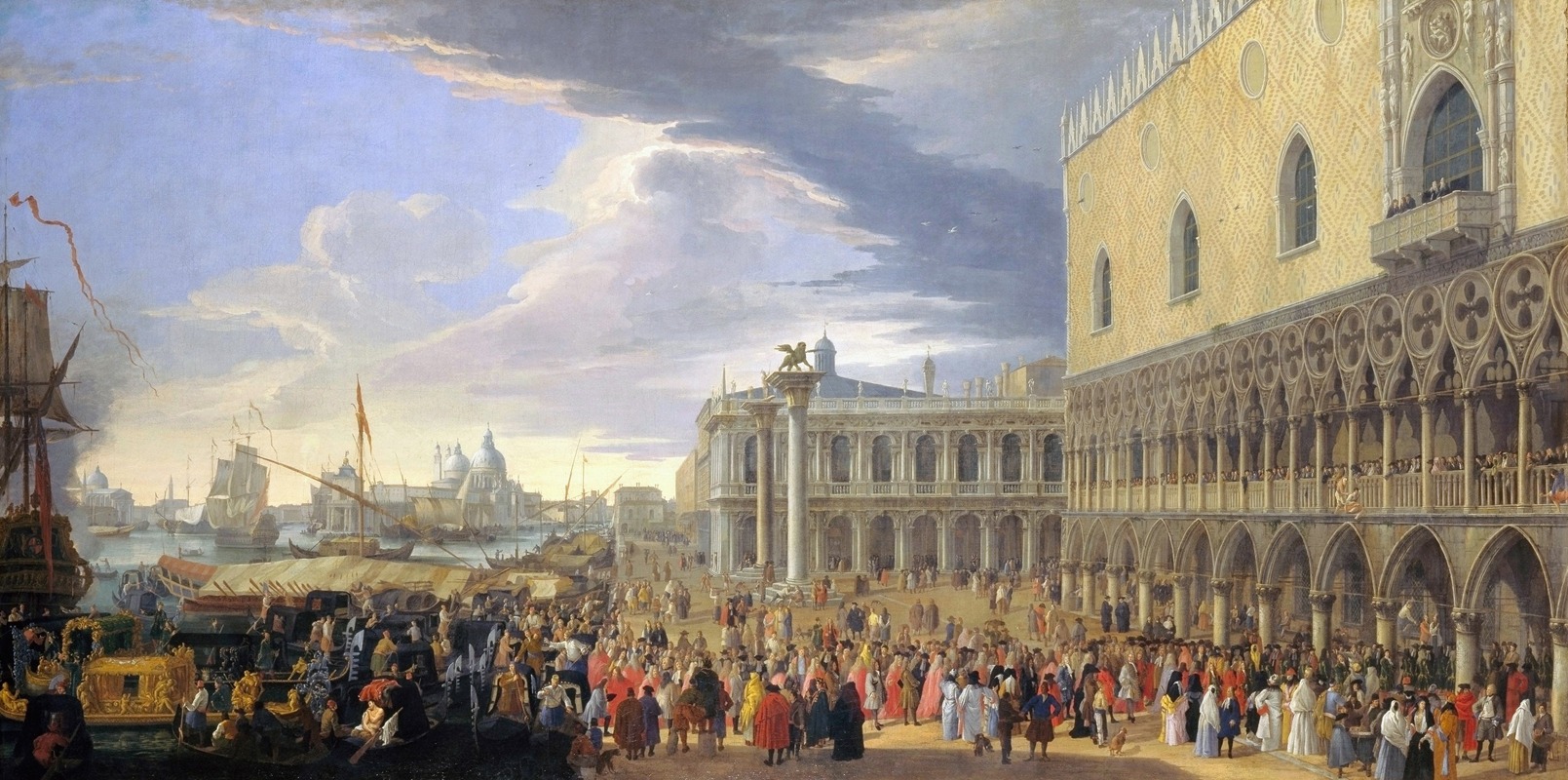 Luca Carlevarijs - The Arrival Of The Earl Of Manchester In Venice