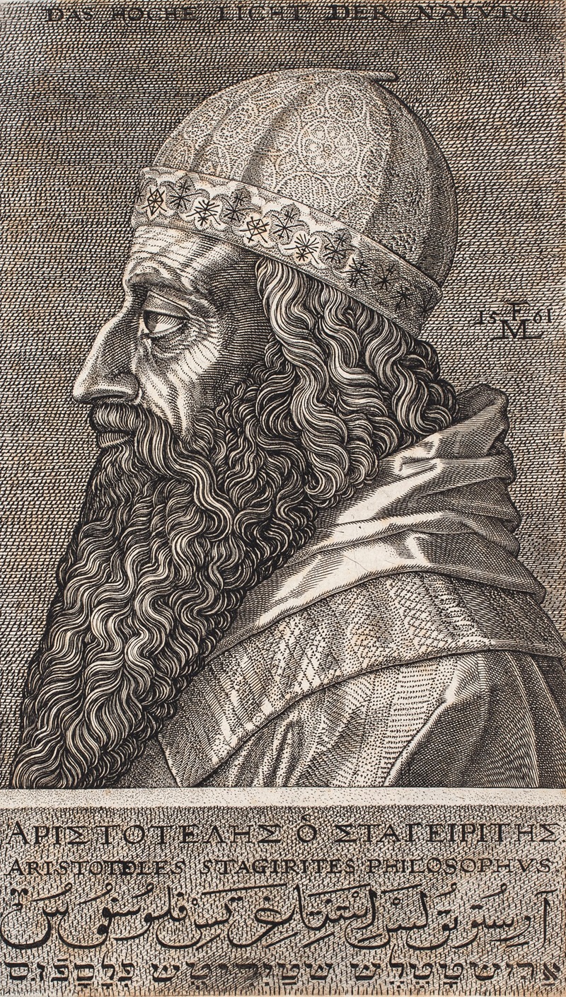 Melchior Lorck - Aristotle, Half Lenght Portrait, Profile Toward The Left