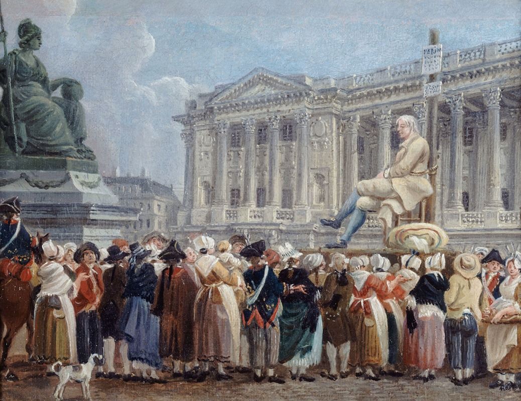Pierre-Antoine Demachy - Exposition de Pierre Nicolas Perrin sur la place de la Révolution, le 29 vendémiaire, an II