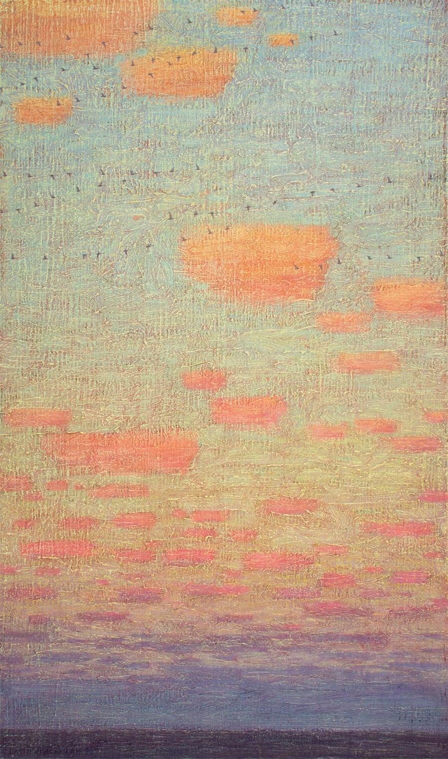 David Grossmann - Sunset Clouds with Strands of Geese
