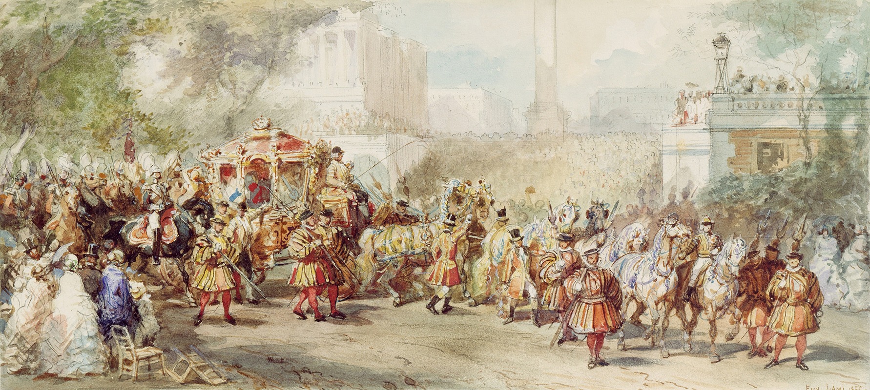 Eugène Lami - London, the State Opening of Parliament