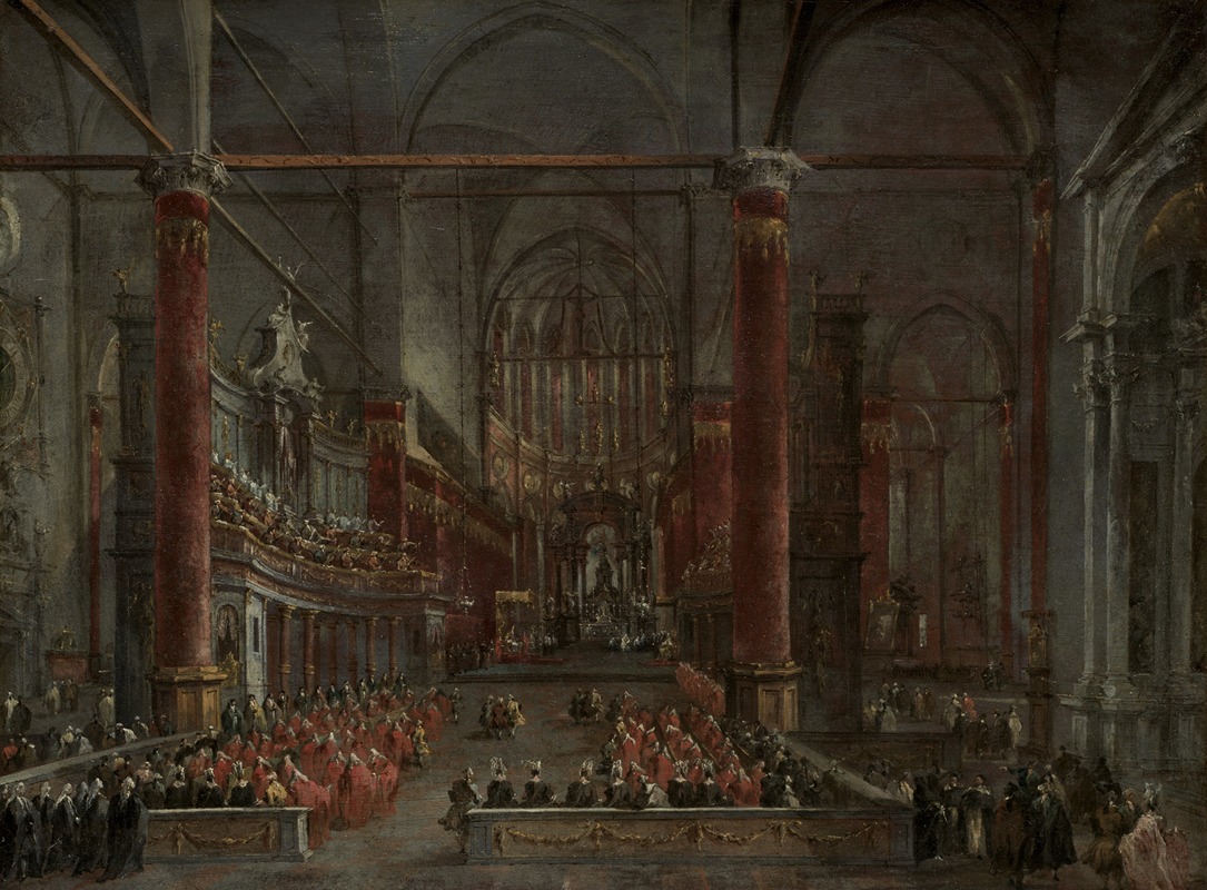 Francesco Guardi - Pontifical Ceremony in SS. Giovanni e Paolo, Venice, 1782