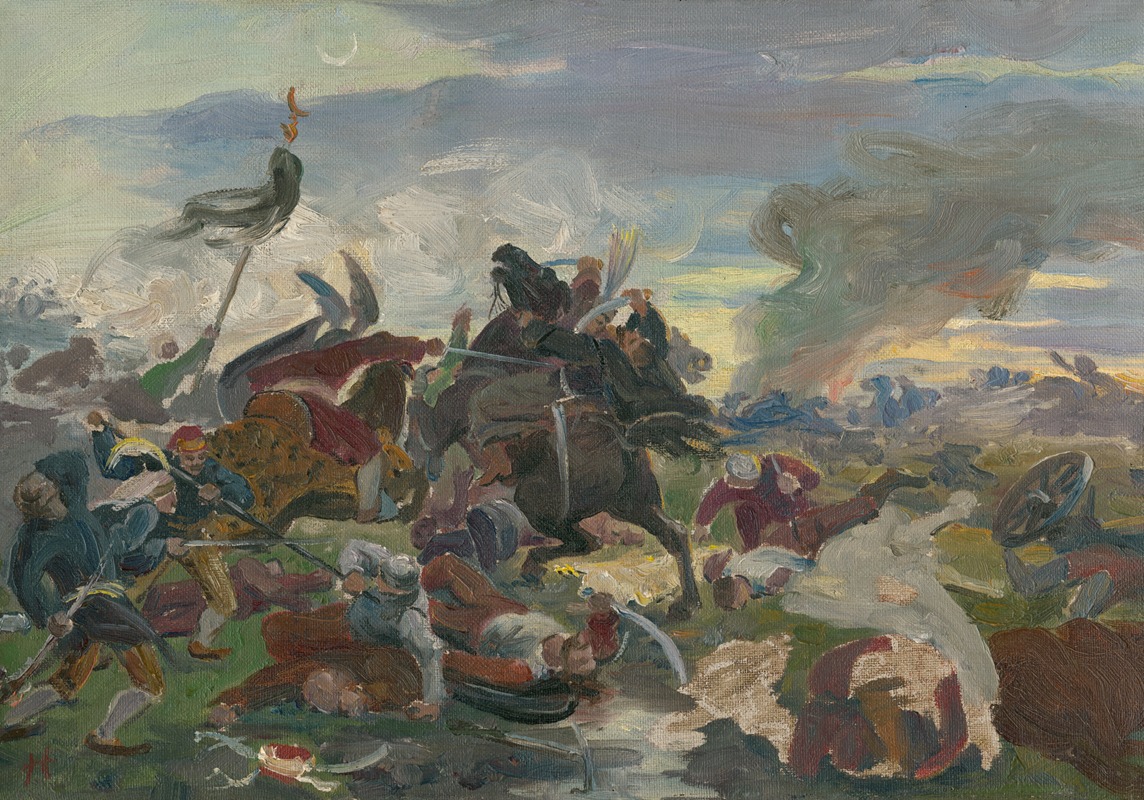 Jozef Hanula - The Death of Tomory in the Battle of Mohács
