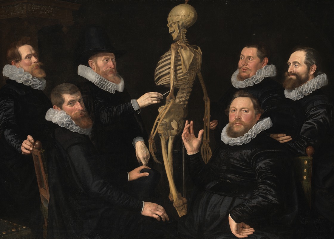 Nicolaes Eliasz. Pickenoy - The osteology class of Dr. Sebastiaen Egbertsz.