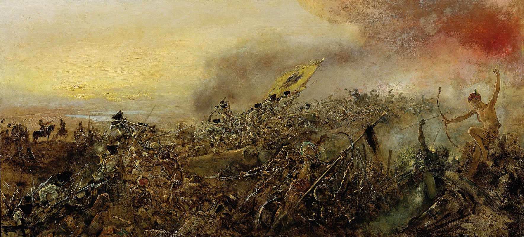 Anton Romako - Prinz Eugen von Savoyen in der Schlacht bei Zenta