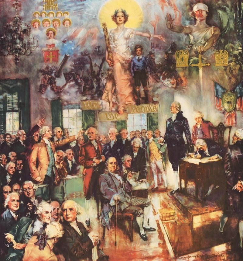 Howard Chandler Christy - The Constitution of the United States ‘the signing’