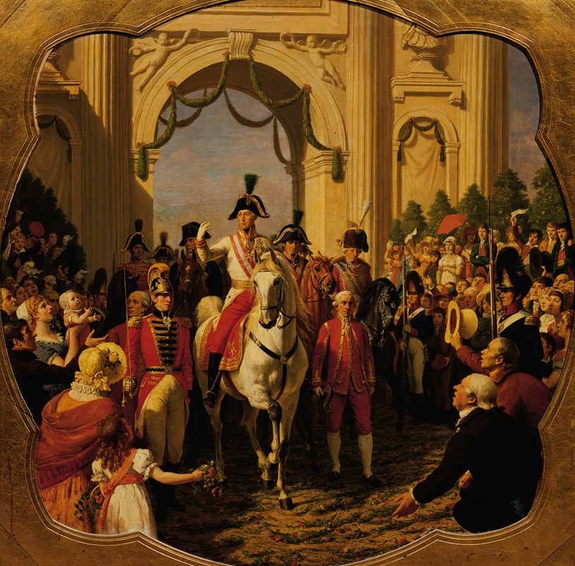 Karl von Blaas - Der Einzug des Kaisers Franz I. (II.) von Österreich in Wien 1814