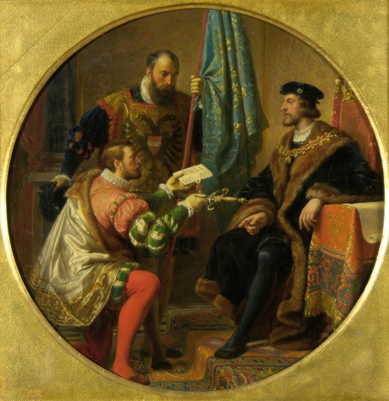 Karl von Blaas - Kaiser Karl V. und König Franz I. bei Pavia 1525