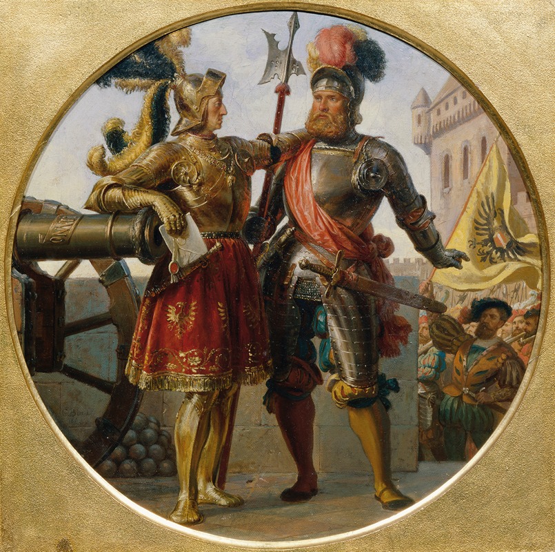 Karl von Blaas - Kaiser Maximilian I. und Georg von Frundsberg
