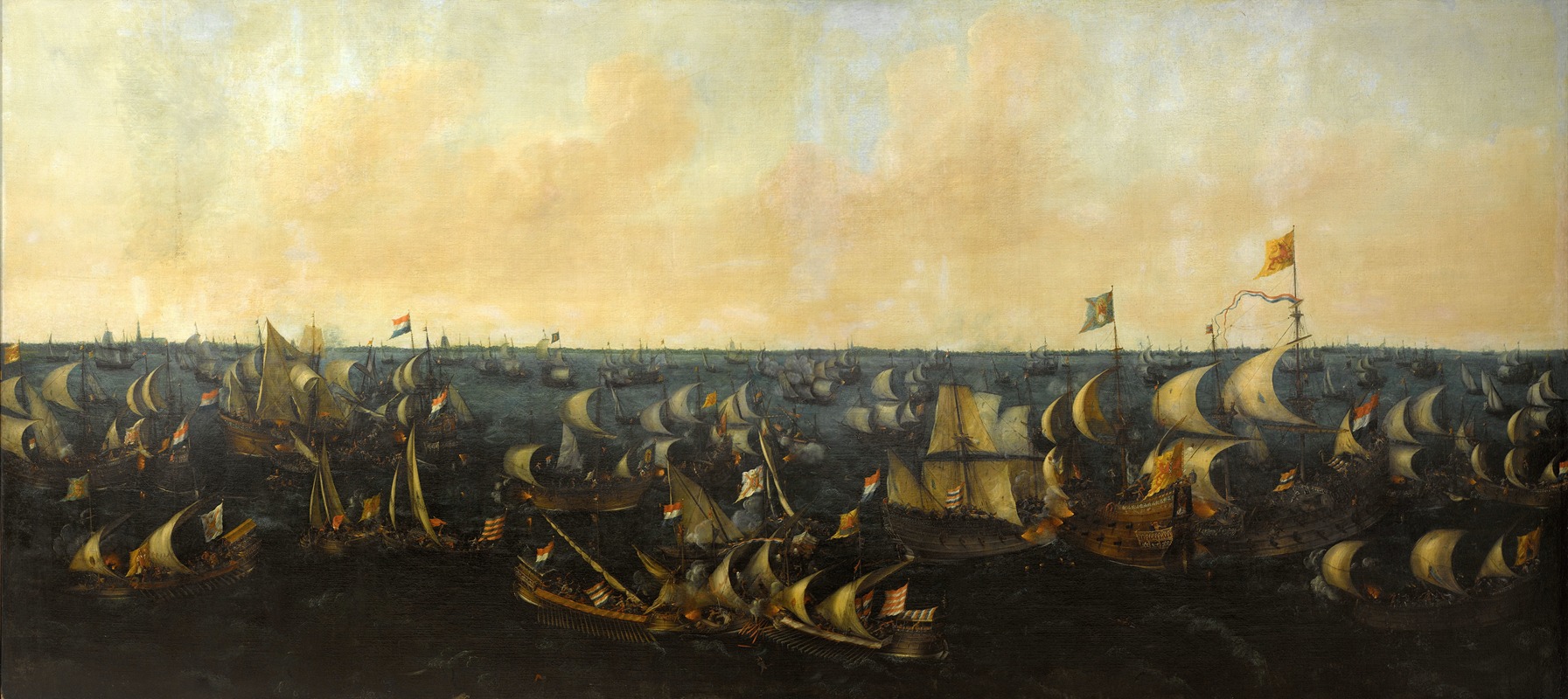 Abraham de Verwer - Naval Battle on the IJsselmeer, 6 October 1573; Episode from the Eighty Years’ War