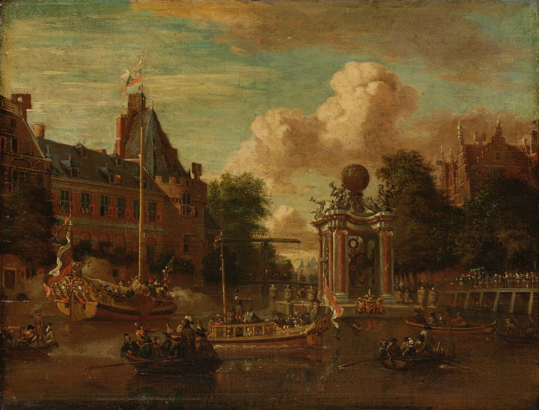 Abraham Storck - The Muscovite legation visiting Amsterdam, 29 August 1697