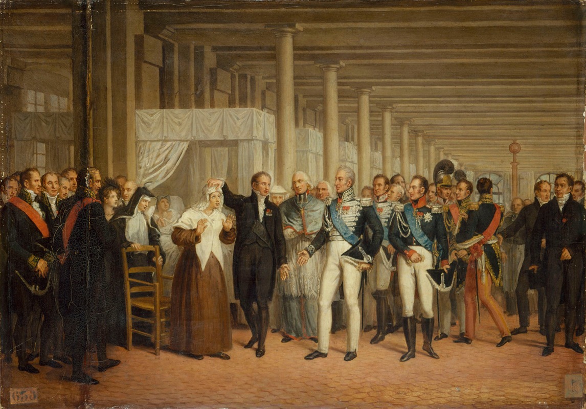 Anonymous - Guillaume Dupuytren (1777-1835), à l’Hôtel-Dieu, présente à Charles X une opérée des yeux