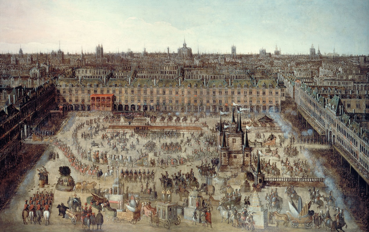 Anonymous - Le ‘Roman des chevaliers de la gloire’, grand carrousel donné du 5 au 7 avril 1612, à l’occasion du mariage de Louis XIII avec Anne d’Autriche, place Royale