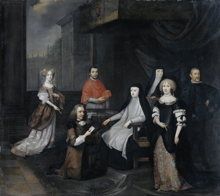 Caspar Netscher - Reception of the Dutch ambassador Hieronymus van Beverningk by the Spanish queen-regent Maria-Anna of Austria, 2 March 1671