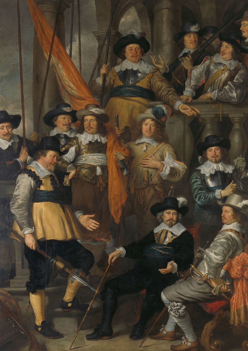 Govert Flinck - Officers and other Civic Guardsmen of the XVIII District in Amsterdam under the command of Captain Albert Bas and Lieutenant Lucas Conijn