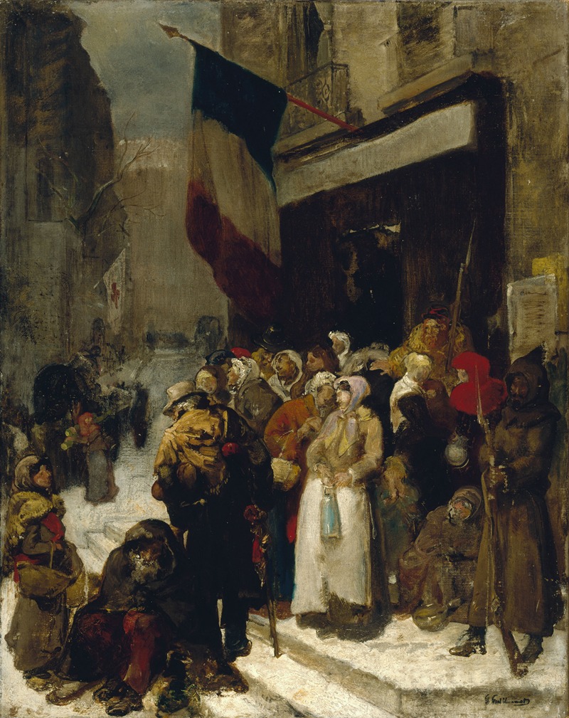 Gustave-Achille Guillaumet - Cantine municipale au faubourg Saint-Martin, pendant le siège de Paris (1871)