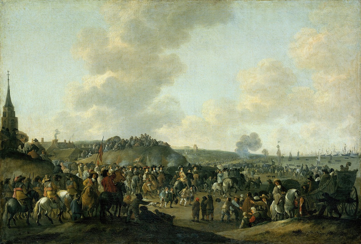 Hendrick de Meijer - The Departure of Charles II of England from Scheveningen, June 2, 1660