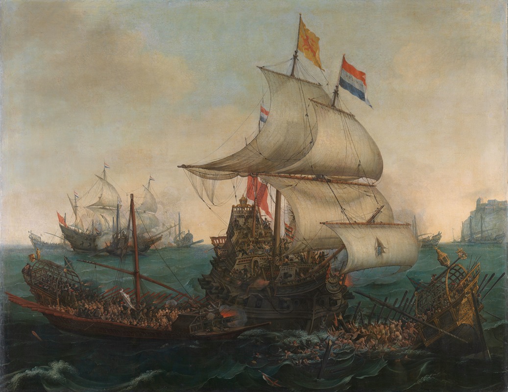 Hendrik Cornelisz. Vroom - Dutch Ships Ramming Spanish Galleys off the English Coast, 3 October 1602