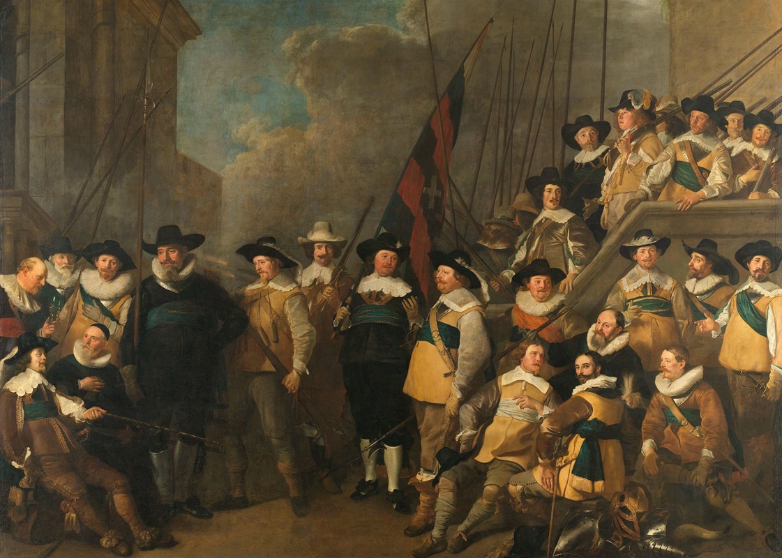 Jacob Adriaensz Backer - Officers and other Civic Guardsmen of the V District in Amsterdam under the command of Captain Cornelis de Graeff and Lieutenant Hendrick Lauwrensz
